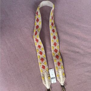 Beaded Strap with Red and Yellow Accents by Anthropologie